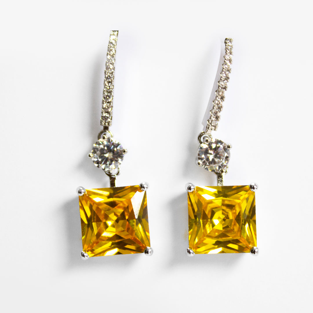 Aretes topacio amarillo